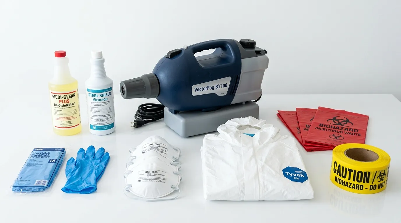 Professional biohazard remediation crew working in Maitland