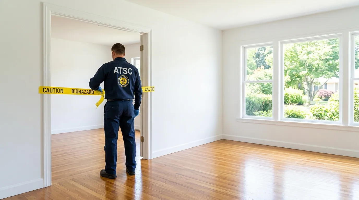 Certified biohazard cleanup crew performing Decomposition Cleanup in Maitland